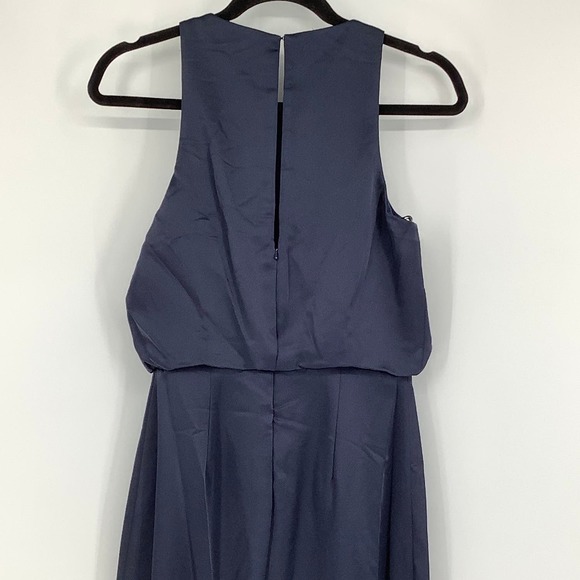 NEW! Dessy Collection Sz 2 Charmeuse Trumpet Gown Midnight Dress $242 msrp I24-6 - Picture 9 of 10